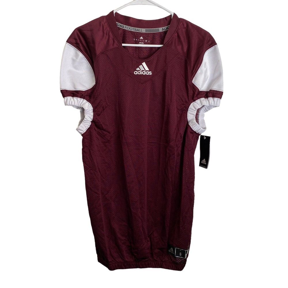 Adidas Techfit Hyped Football Jersey Maroon/White Size S AZ9274 Press Coverage